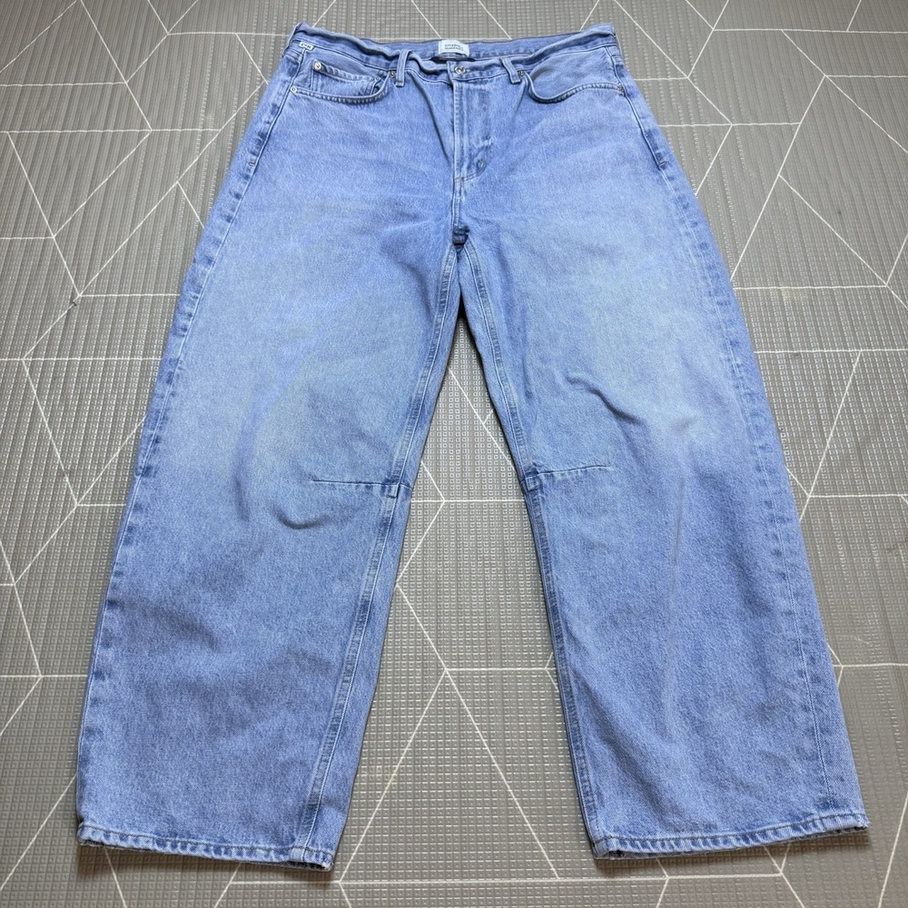 Citizens Of Humanity Miro Relaxed Fit Wide Leg Jeans 32 Barrel Leg Horseshoe